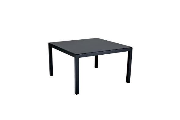 Rana soffbord 85x85 H50 cm - svart/glas