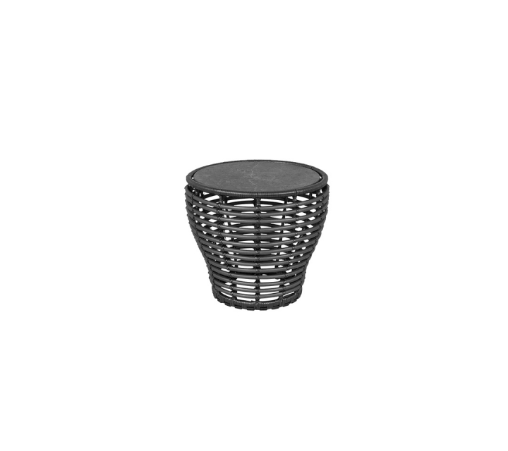 Basket soffbord liten - graphite/fossil black ceramic