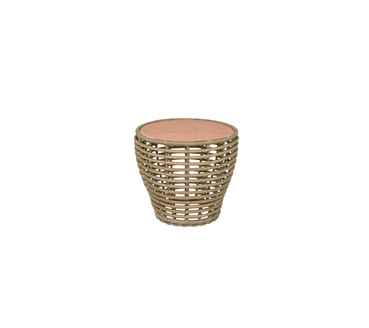 Basket soffbord liten - natural/terracotta ceramic