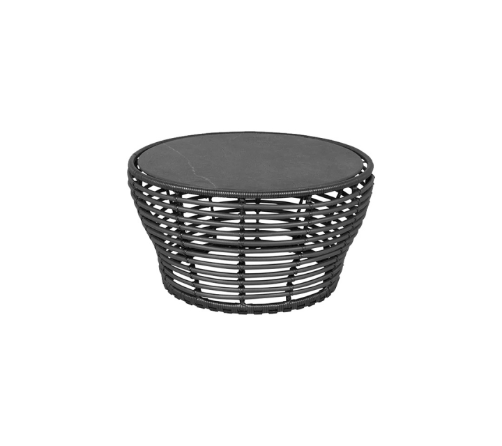 Basket soffbord mellan - graphite/fossil black ceramic