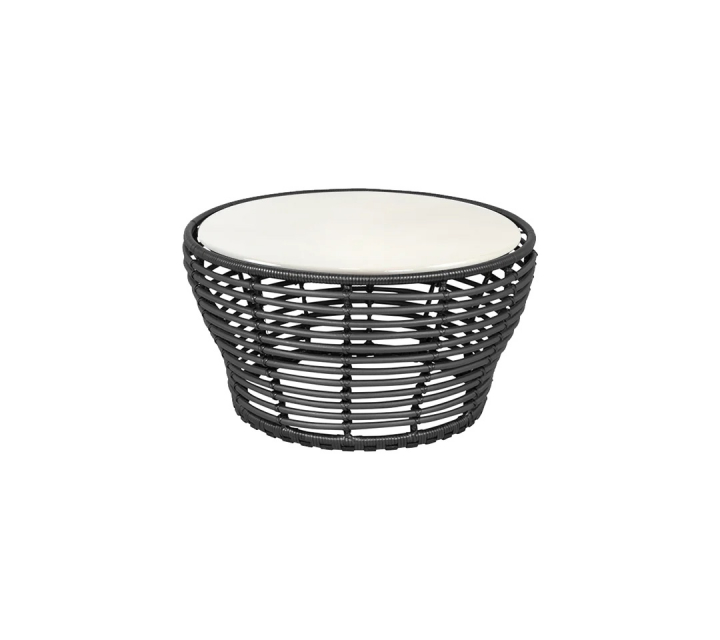 Basket soffbord mellan - graphite/sand glazed lava stone