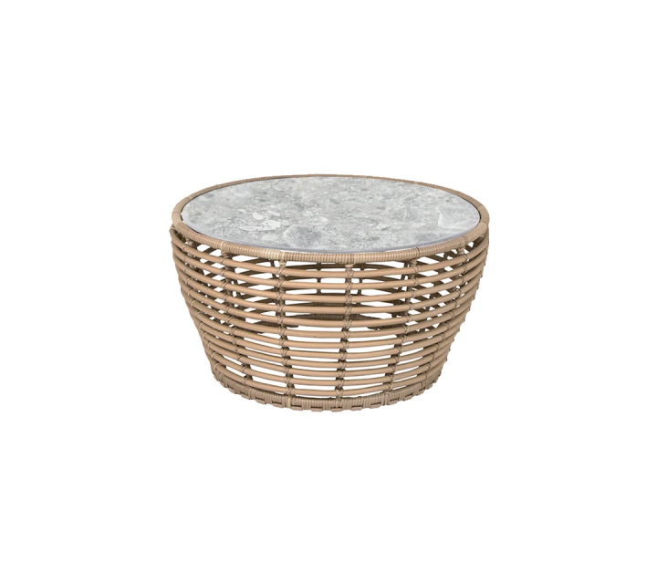 Basket soffbord mellan - natural/multi colour ceramic