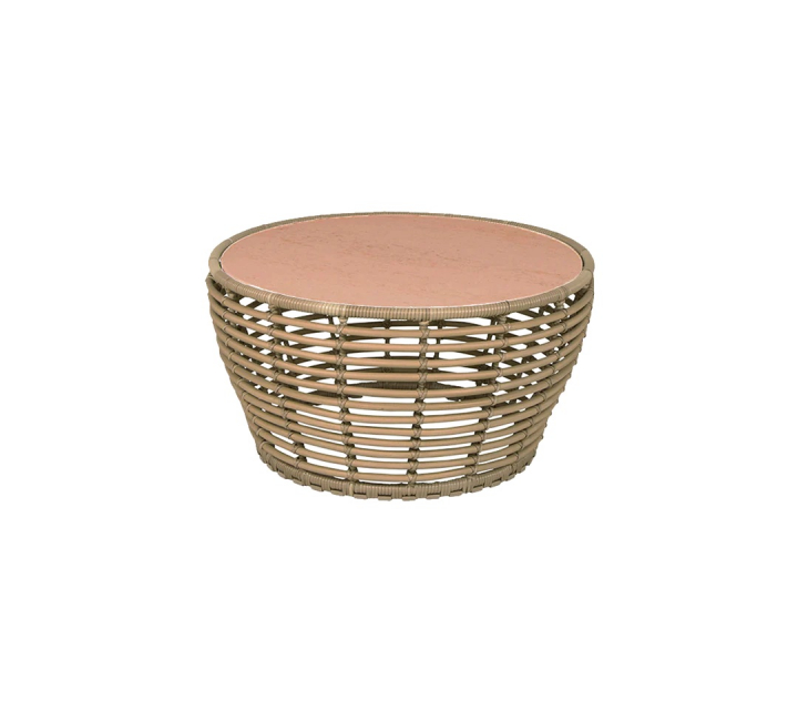 Basket soffbord mellan - natural/terracotta ceramic