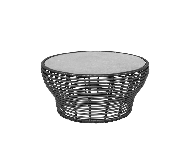 Basket soffbord stor - graphite/fossil grey ceramic