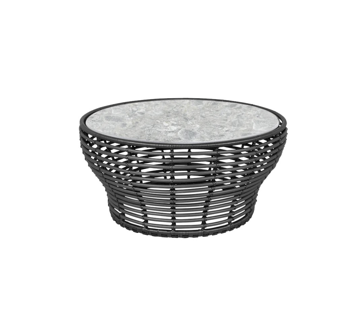 Basket soffbord stor - graphite/multi colour ceramic