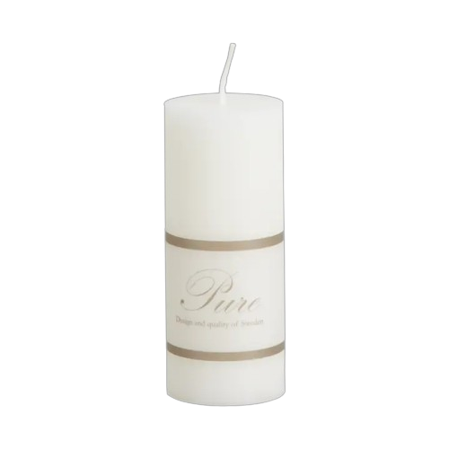 Pure Blockljus Ø 4 H10 Cm - Vit