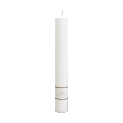 Pure blockljus Ø 4 H30 cm - vit
