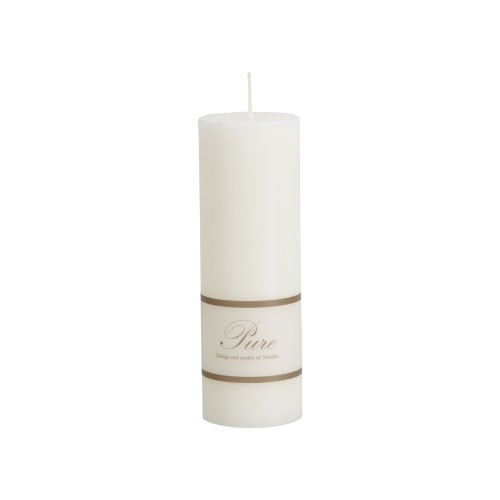 Pure blockljus Ø 5 H15 cm - vit