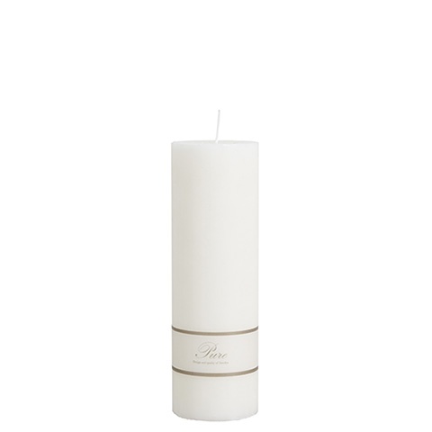 Pure Blockljus Ø 8 H25 Cm - Vit