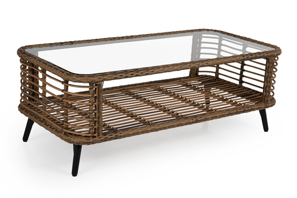Covelo Soffbord 122x61 Cm - Natur/glasskiva