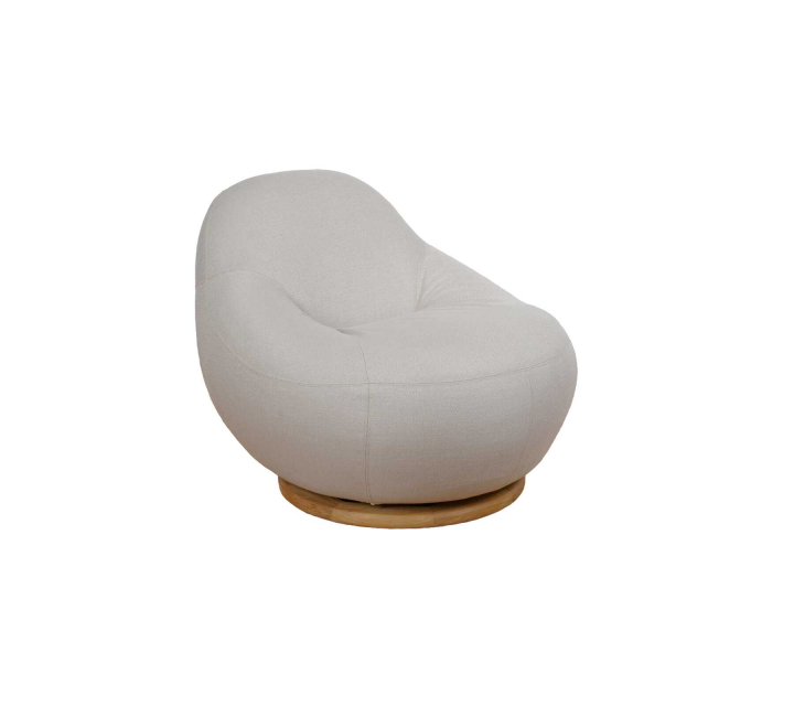 Gem loungefåtölj m/svängbar bas - teak/sand AirTouch