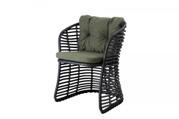 Basket stol - graphite/dark green dyna