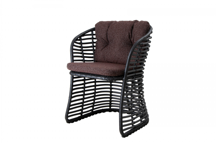 Basket stol - graphite/dark bordeaux dyna