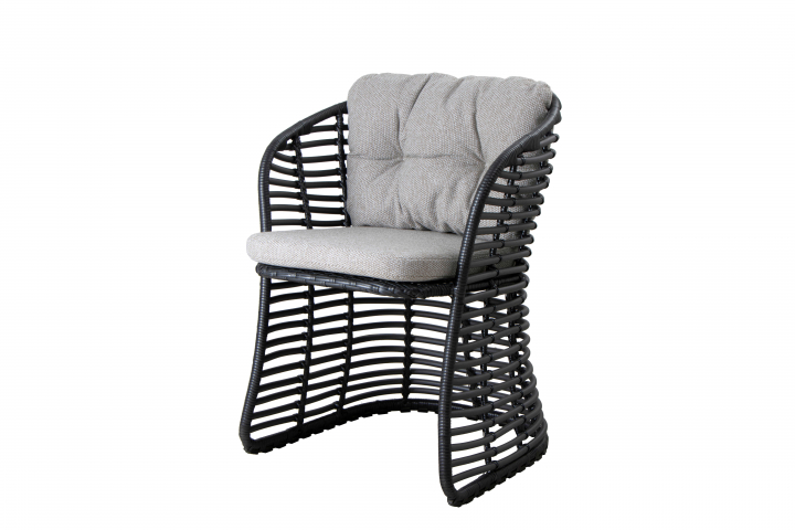 Basket stol - graphite/light brown dyna