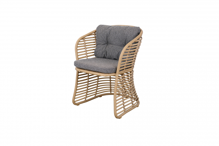 Basket stol - natural/dark grey dyna