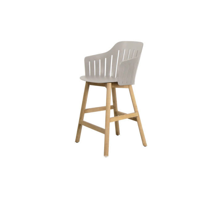 Choice mellanhög stol - taupe/teak