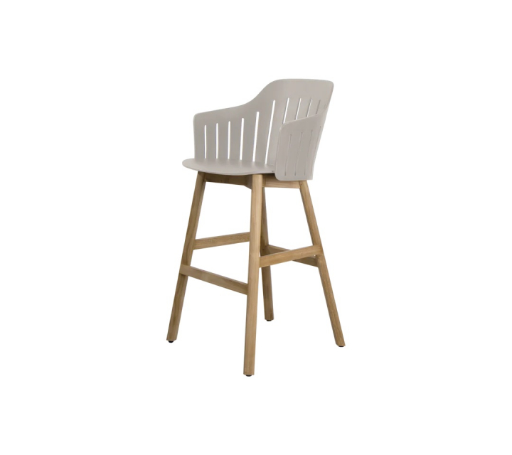 Choice barstol - taupe/teak