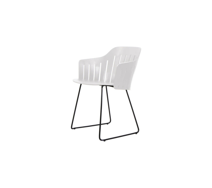 Choice stol m/medar - white/black