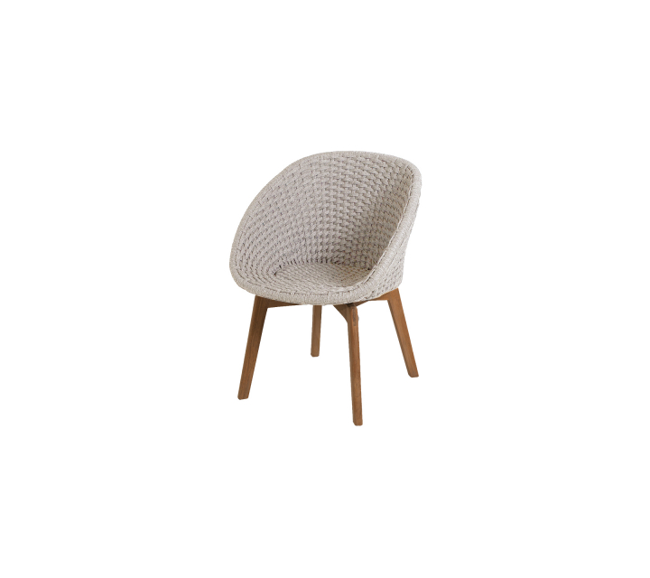 Peacock stol - sand/teak
