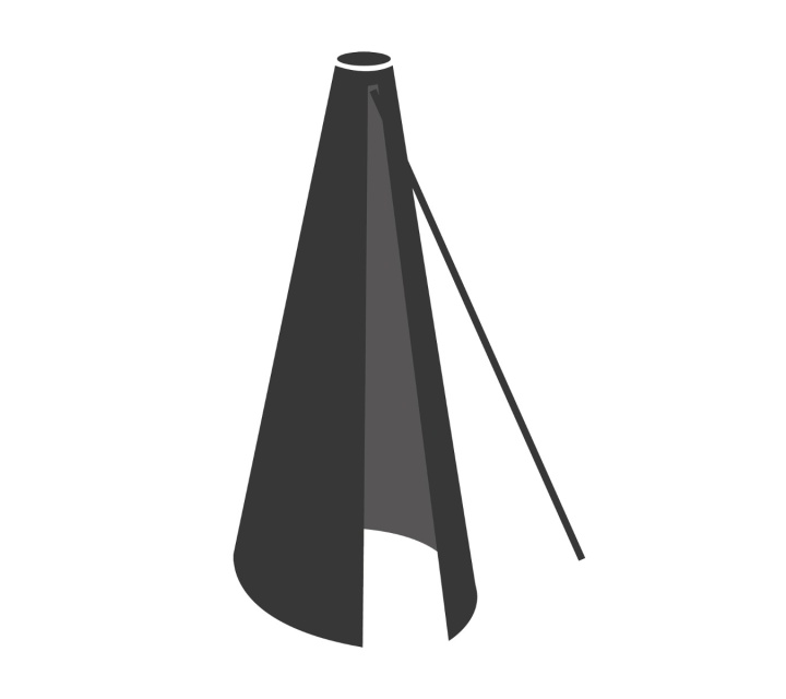 Cover 9: Cane - Line Parasoller (Hyde/Major - 3x3 M) - Black