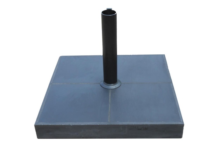 Parasollfot m/hjul - black skiffer