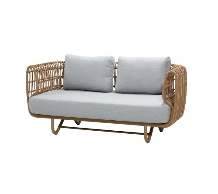 Nest 2-sits soffa outdoor - natur/light grey i gruppen Utemöbler / Loungemöbler / Loungegrupper / Bygg själv hos Sommarboden i Höllviken AB (57522USL)