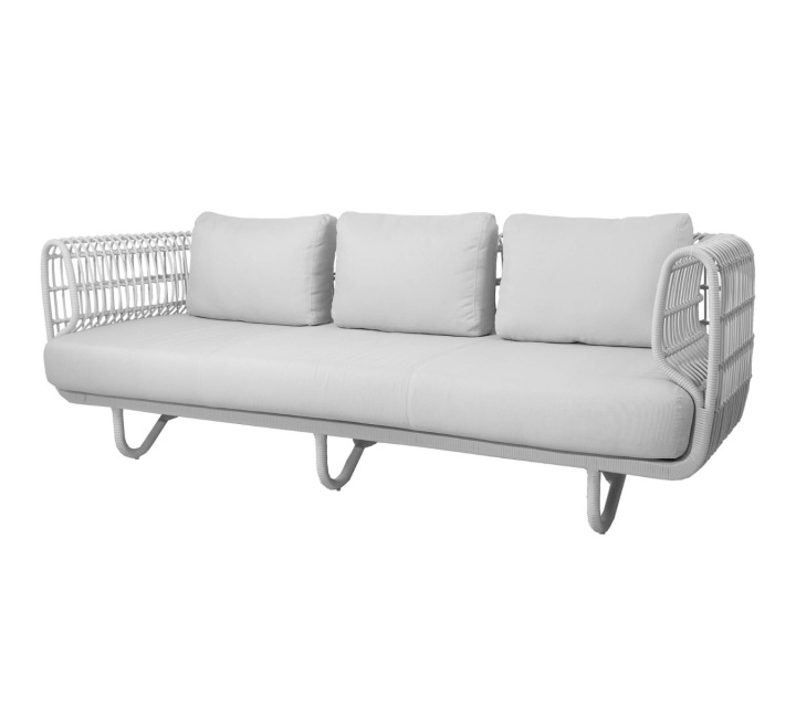 Nest 3-sits soffa - white/white Natté