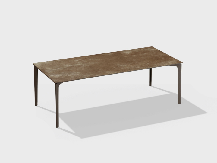 AllSize bord keramikskiva 220x100 cm - pearly gold/hazel