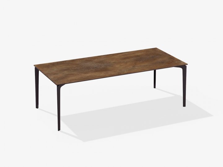 AllSize bord keramikskiva 220x100 cm - chestnut brown/corten