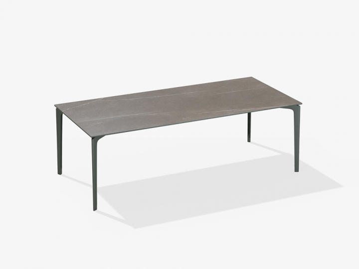 AllSize bord keramikskiva 220x100 cm - bottle green/smoky grey