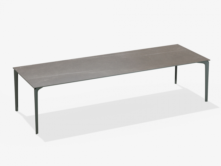 AllSize bord keramikskiva 300x100 cm - bottle green/smoky grey
