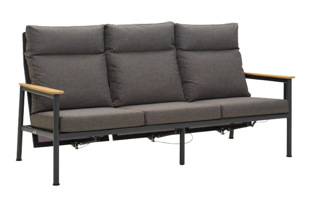 Gordon 3-sits soffa, fällbar - antracit/soft dawn dyna