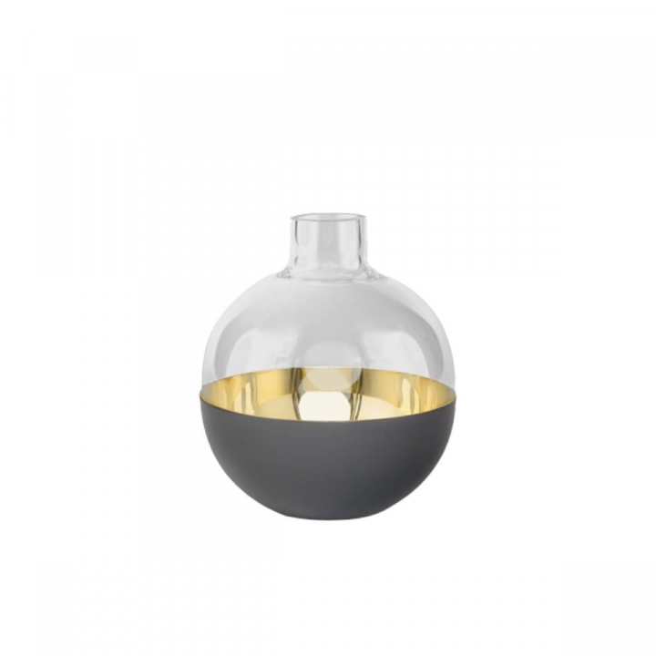 Pomme vas & ljushållare, small - mörk grå i gruppen Inredning / Dekoration / Vaser hos Sommarboden i Höllviken AB (651-G)