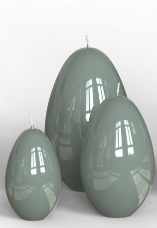 Lackerat äggljus H14 cm - sage