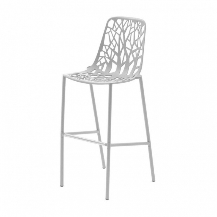 Forest barstol hög rygg 65 cm - white