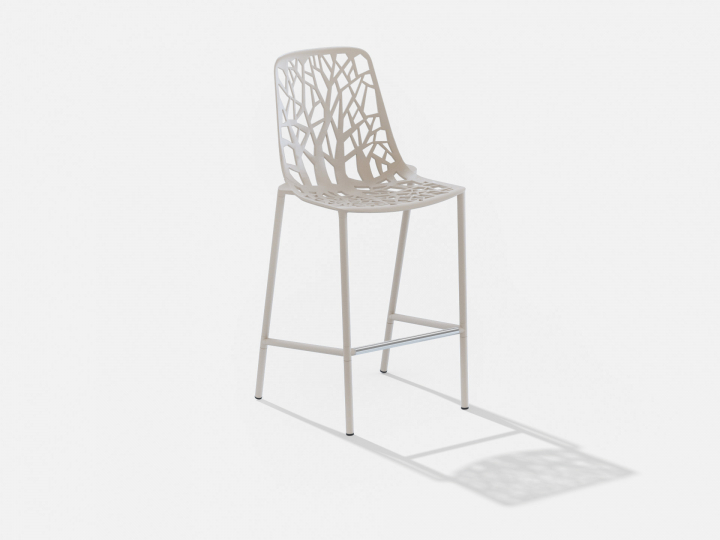 Forest barstol hög rygg 65 cm - powder grey