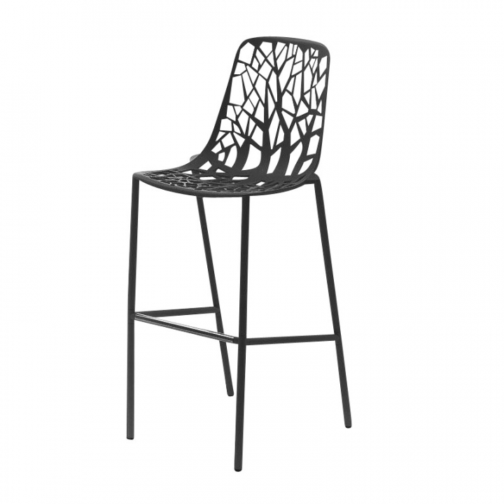 Forest Barstol Låg Sh 65 Cm Hög Rygg - Svart