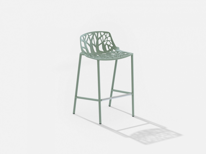Forest barstol låg rygg 65 cm - green tea