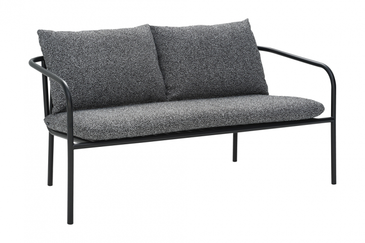 Bendt 2-sits soffa - black/teddy ant dyna
