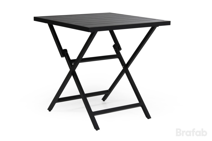 Wilkie fällbart cafébord 72x72x73 cm - matt svart i gruppen Utemöbler / Material / Aluminiummöbler / Cafébord - Aluminiummöbler hos Sommarboden i Höllviken AB (6934-8)