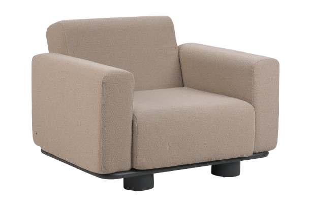 Bolster fåtölj - antracit/teddy beige