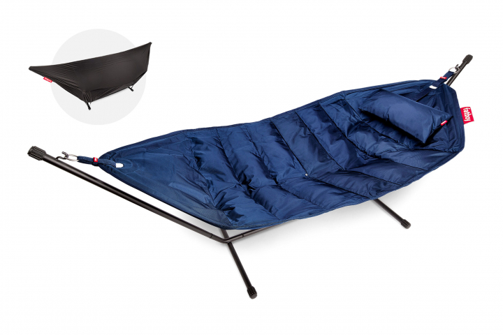 Headdemock deluxe m svart stativ & kudde - dark blue