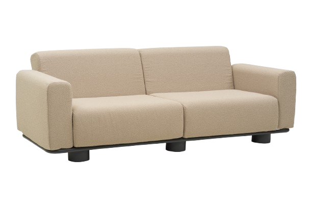 Bolster 2,5-sits soffa - antracit/teddy beige