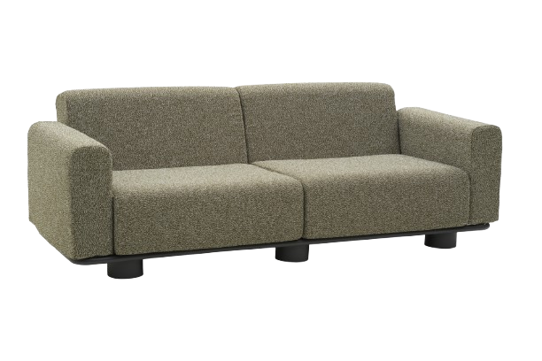 Bolster 2,5-sits soffa - antracit/teddy verde dyna