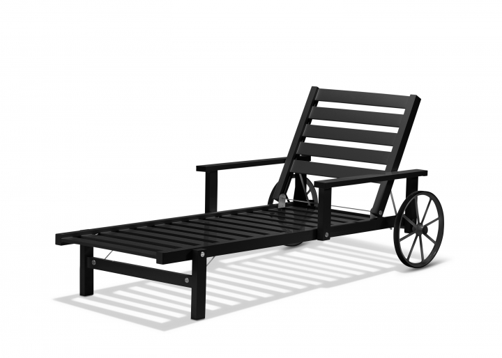 Liggvagn Aluminium Svart