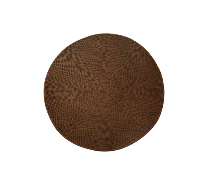 Knit matta Ø 200 cm - umber brown