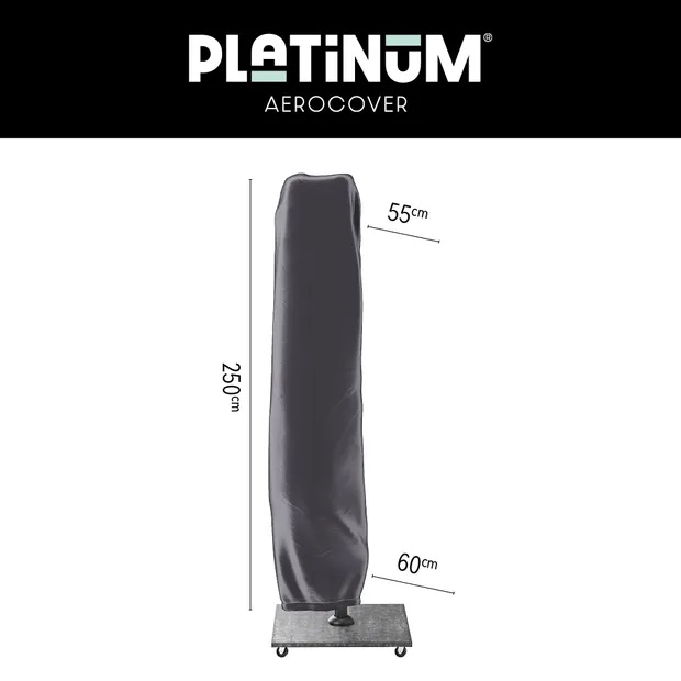 Parasollskydd Ø 3,5m H 250 Cm - Antracit