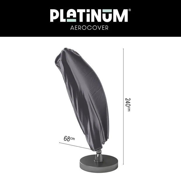Parasollskydd Ø 3,5m H 240 Cm - Antracit