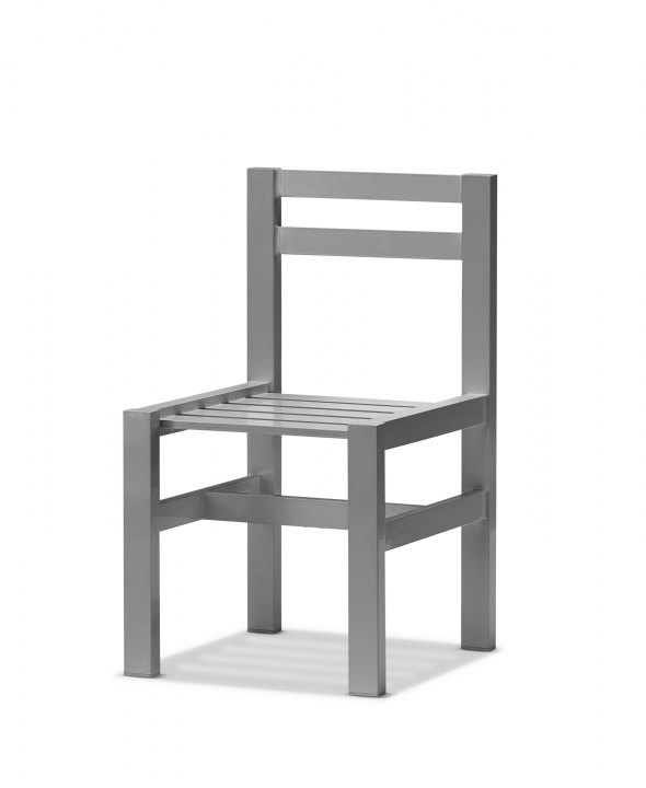 Stol aluminium - grå