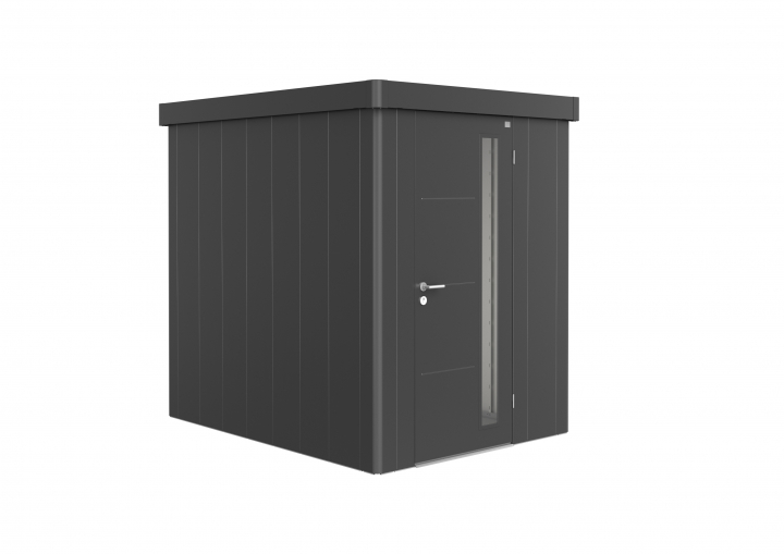 Neo trädgårdsskjul 2A standarddörr - metallic mörkgrå